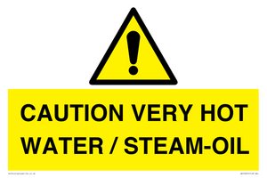 CAUTION VERY HOT WATER / STEAM-OIL